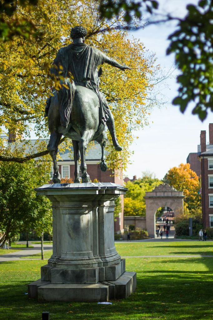 Statue, Simmons Quad - photo by Indira Pranabudi